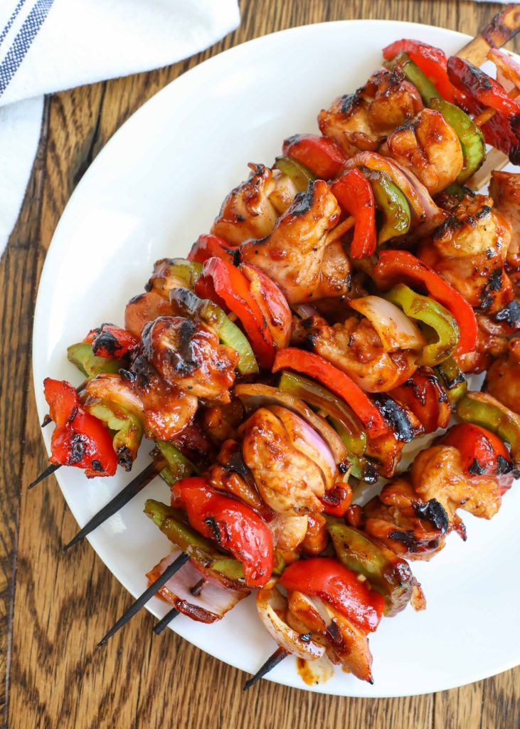 BBQ Chicken and Vegetable Skewers