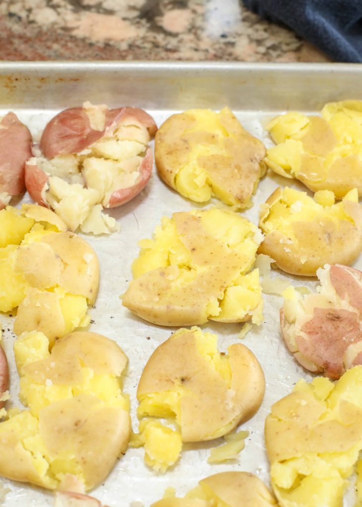 Boiled Baby Potatoes Smashed