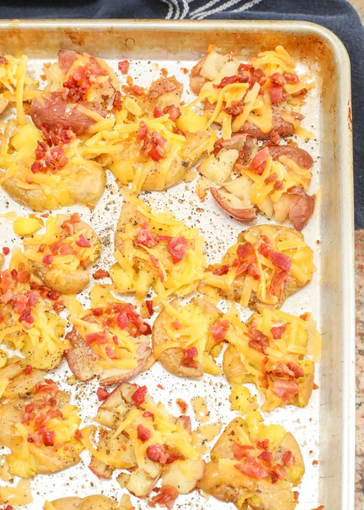 Smashed Potatoes with Bacon