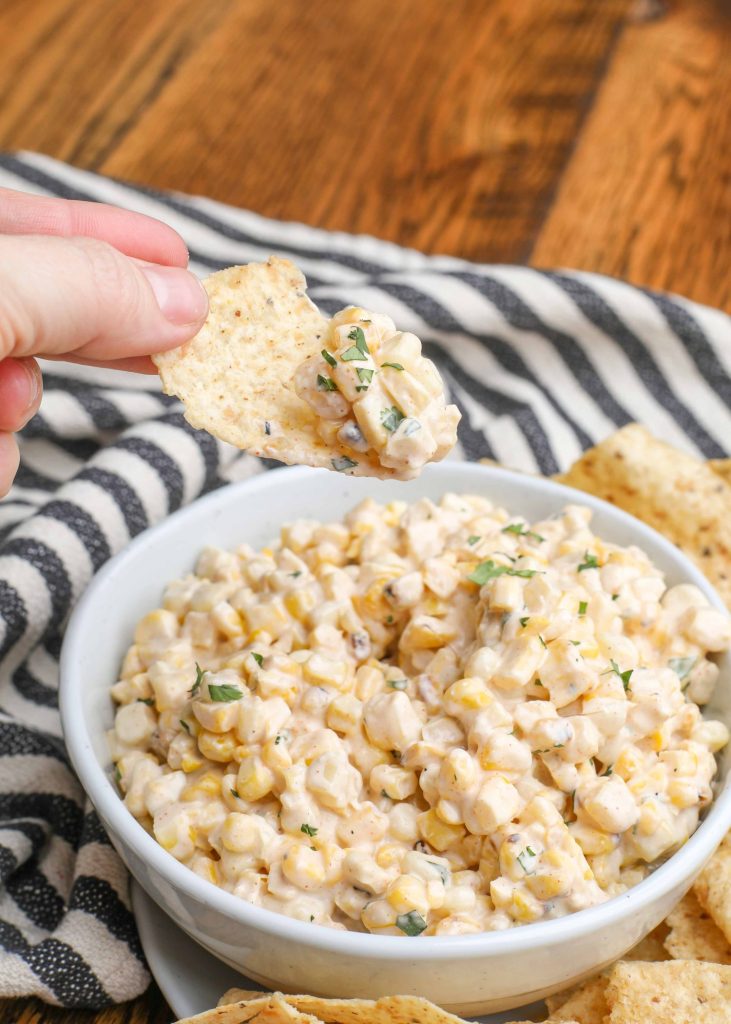Grilled Corn Dip is street corn awesomeness in a bowl!