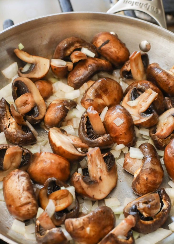 Mushrooms in skillet