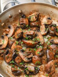 Herb Buttered Mushrooms with Basil and Parsley