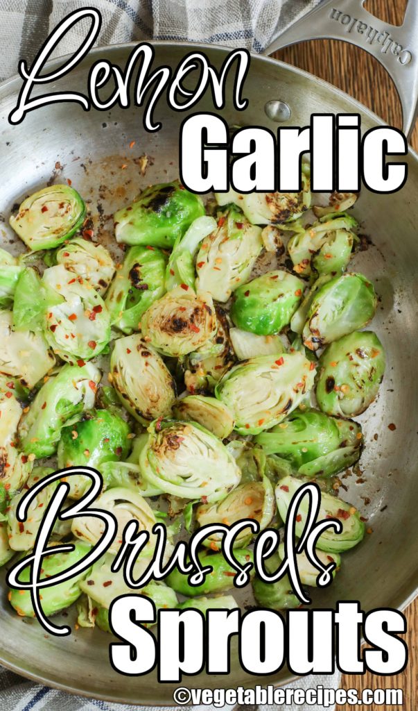 Crisp edges with a tender center, these tangy lemon garlic brussels sprouts pack a delicious garlicky kick.