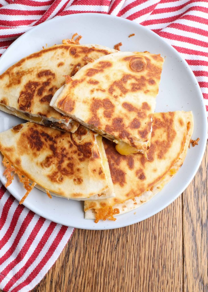 Mushroom Quesadillas are a quick meal that is heartier than you might think.