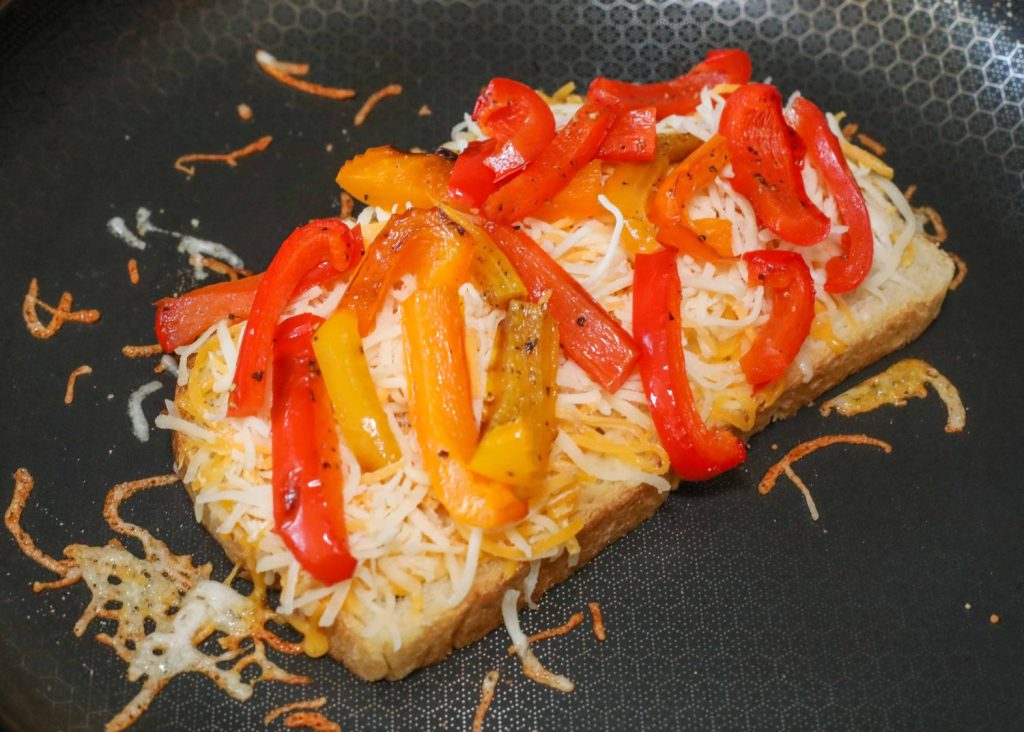 Grilled Cheese Sandwich with Roasted Bell Peppers