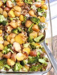 Roasted Potatoes, Broccoli, and Sausage
