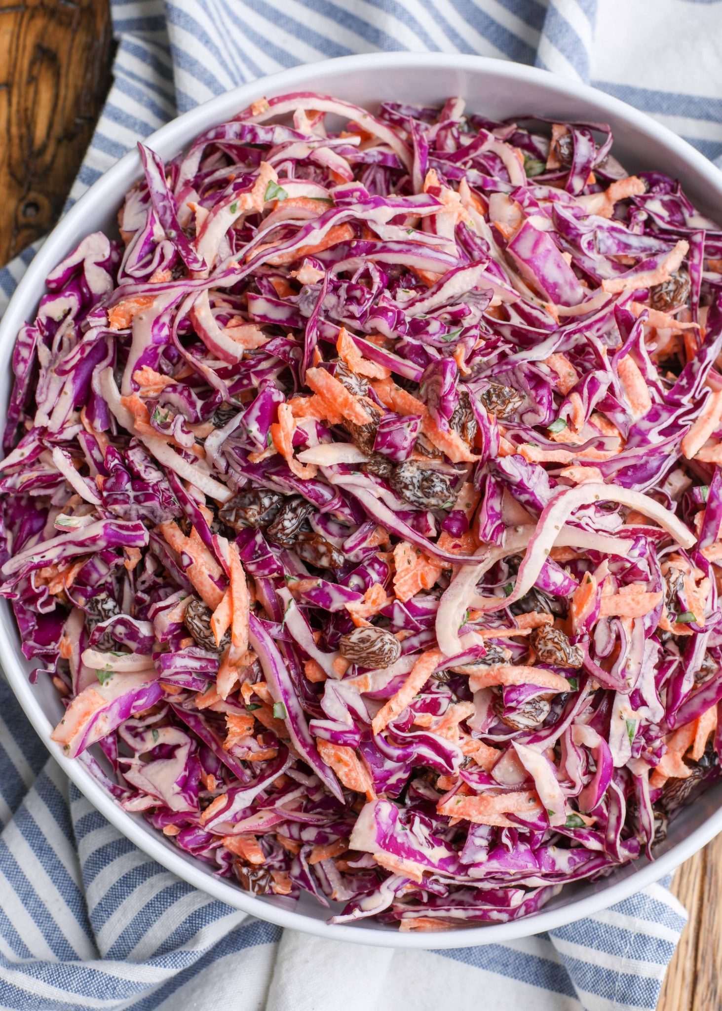 Sweet and Tangy Purple Cabbage Slaw - Vegetable Recipes