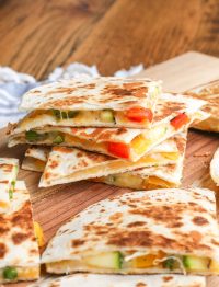 Vegetable Quesadillas are the ultimate way to use leftover vegetables