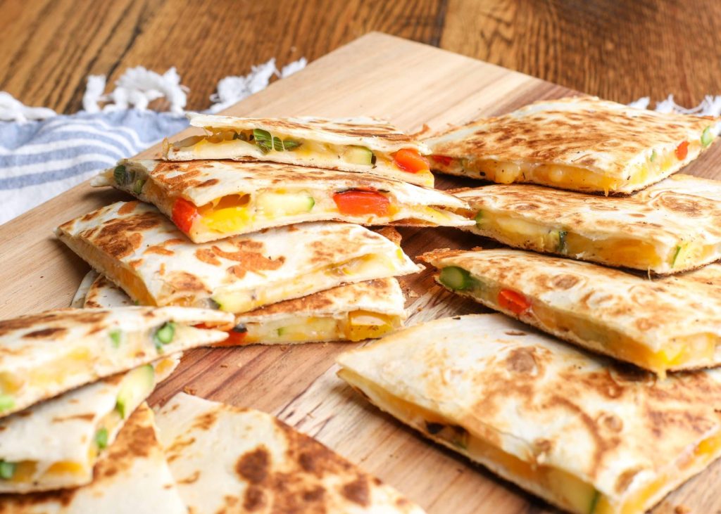 Vegetable Quesadillas are a quick lunch or dinner that kids and adults both love.