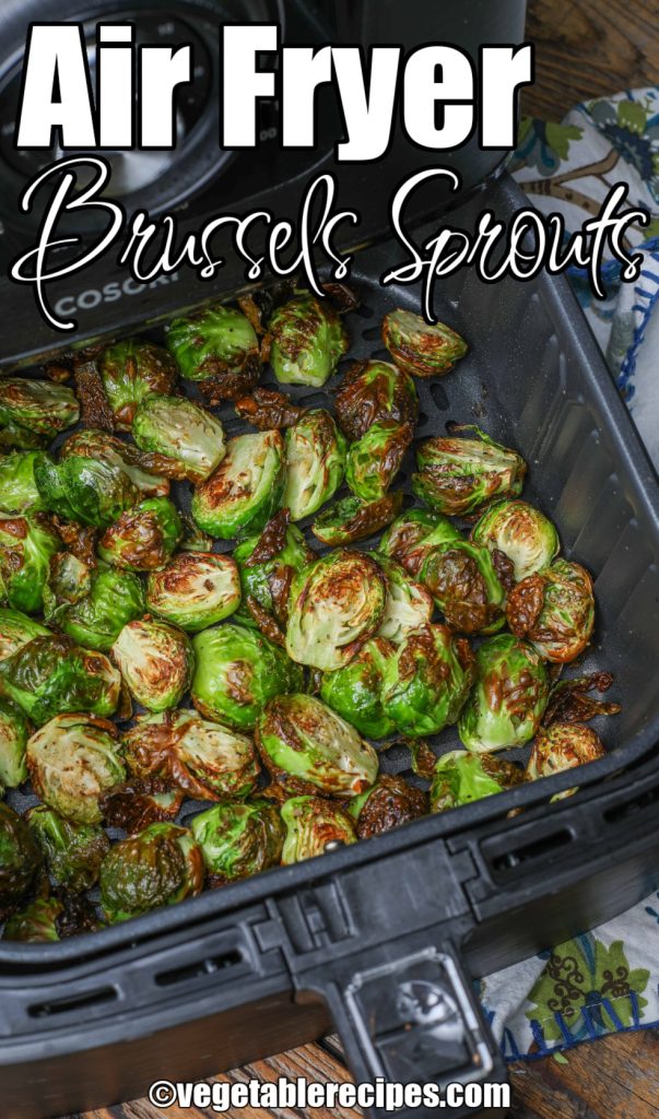 Air fryer with Brussels sprouts