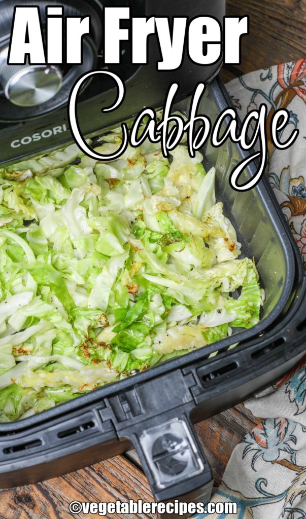 Cabbage in air fryer basket