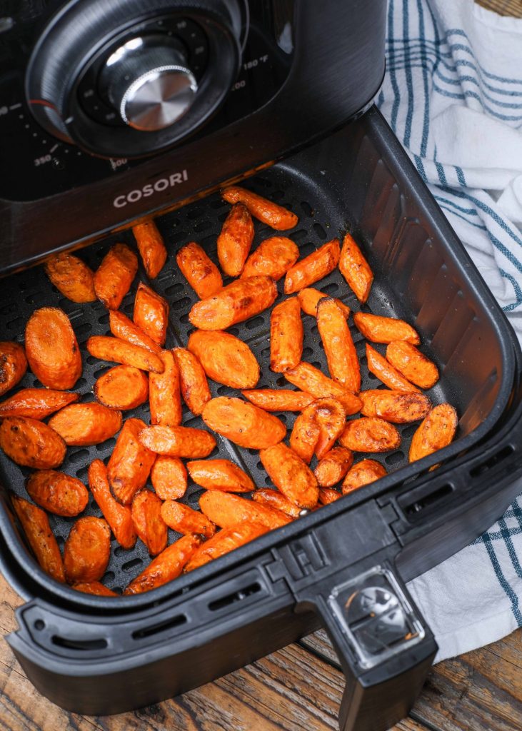 Air Fried Carrots in air fryer machine