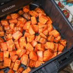 Cooked sweet potatoes in air fryer