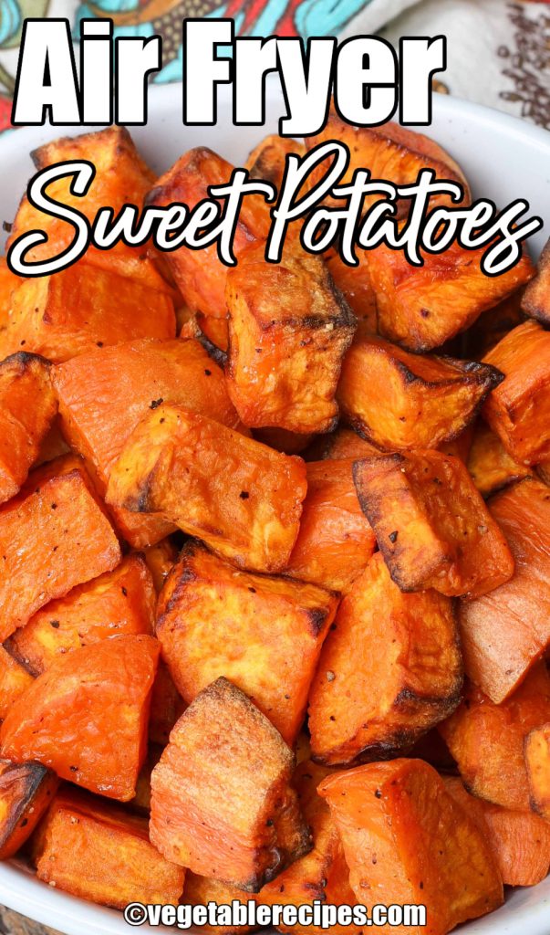 air fried sweet potatoes in a bowl 