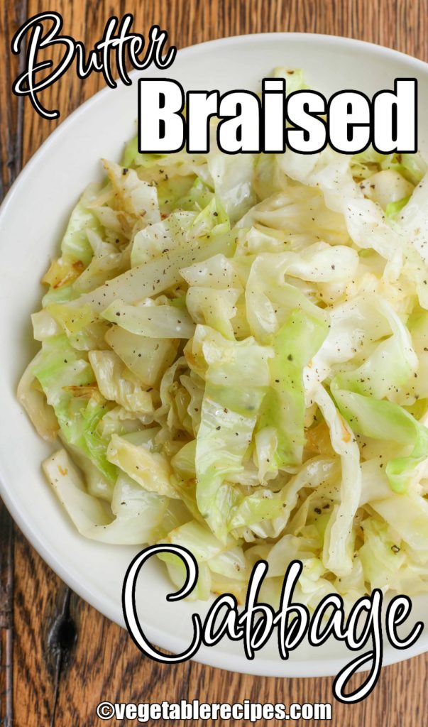cooked cabbage in a white bowl