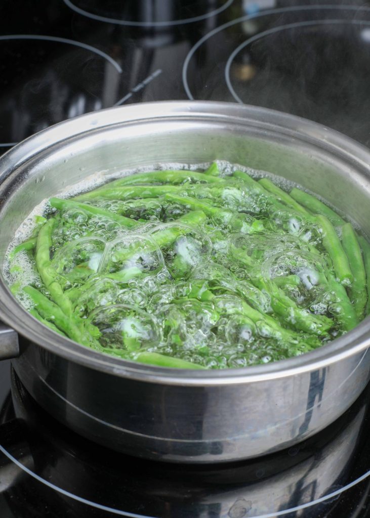 Green Beans boiling in water