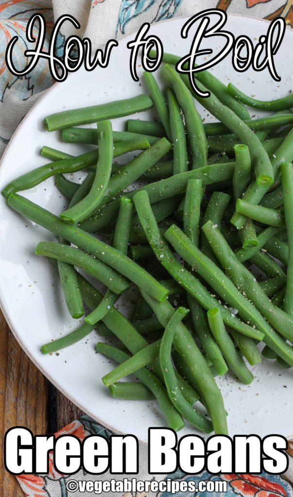Boiled Green Beans on plate