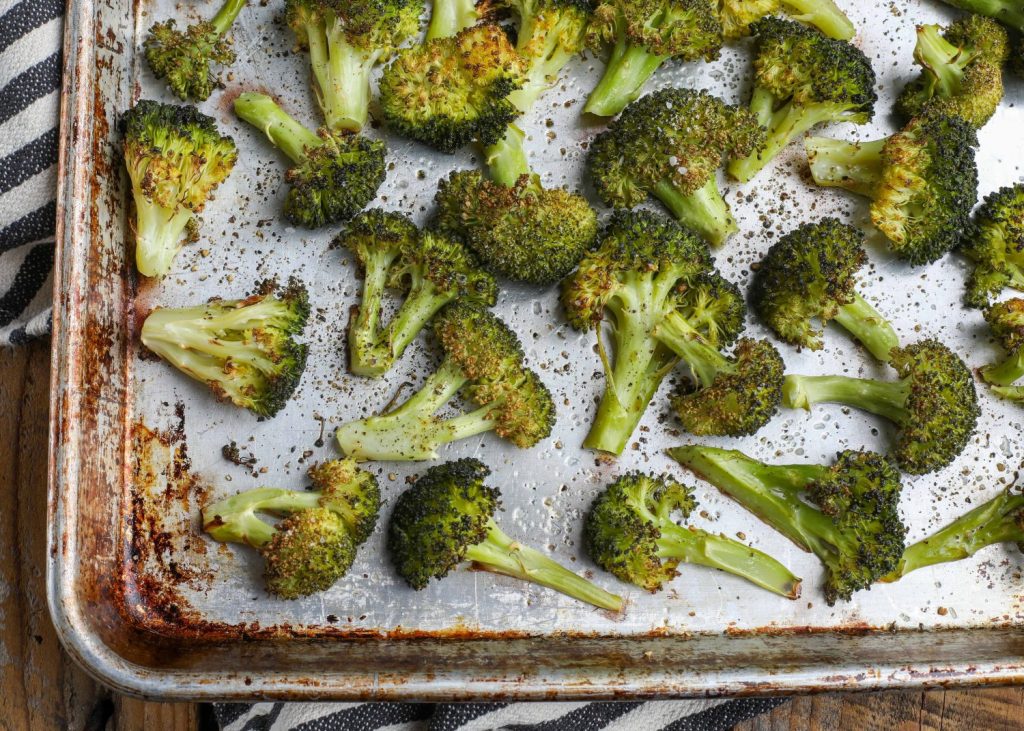 Cooked crispy broccoli