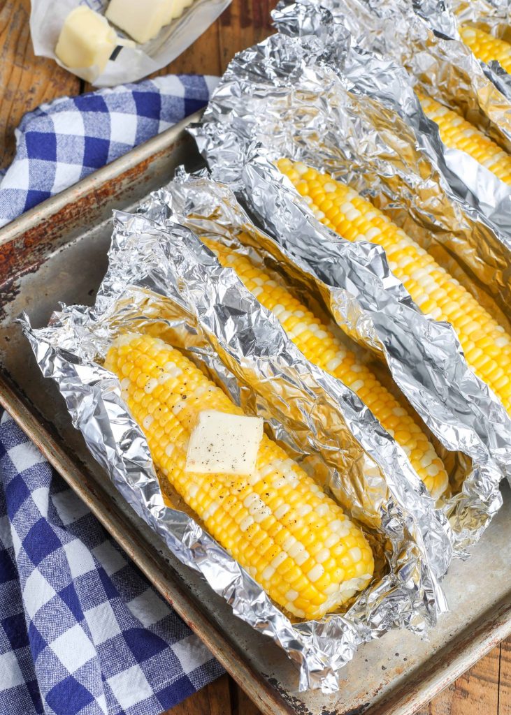 Hot corn with butter
