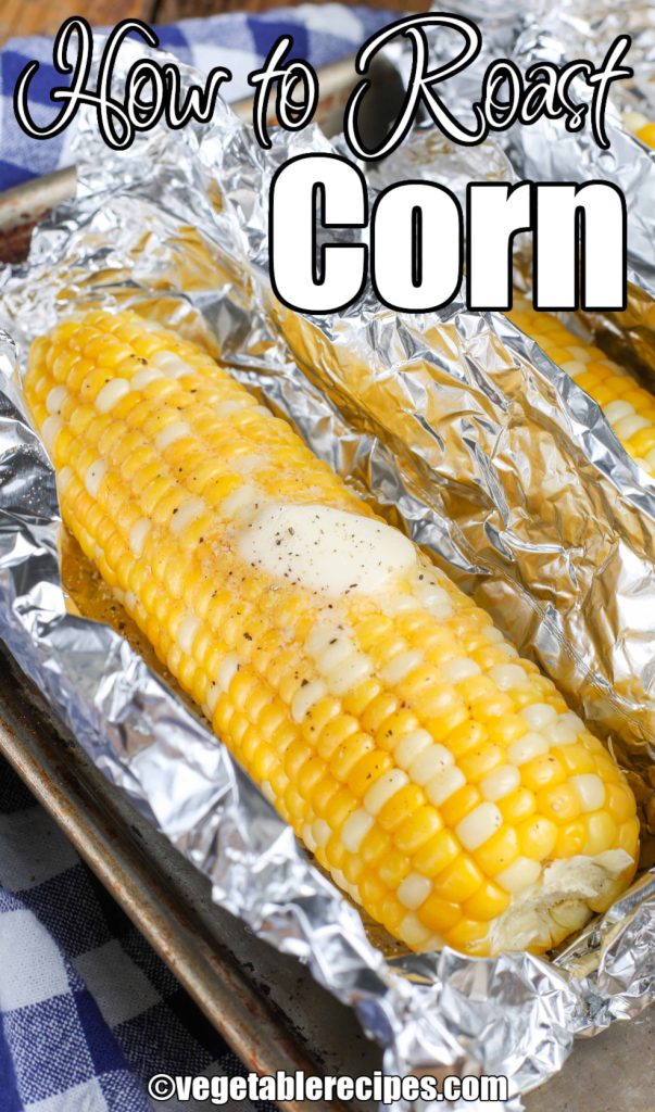 Corn with butter in foil