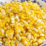 Sauteed corn in bowl