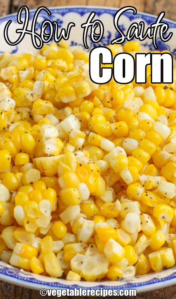 cooked corn in pan