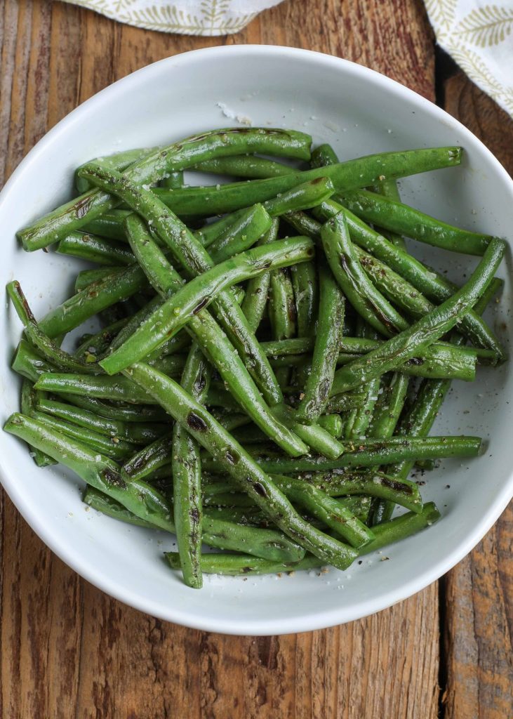 Crispy cooked green beans