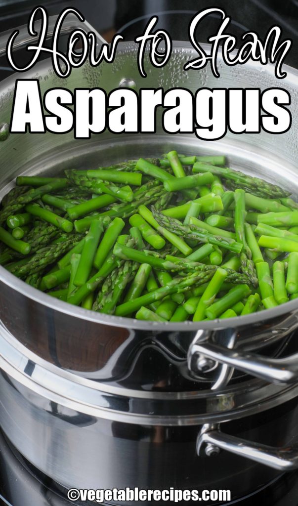 Steamed Asparagus in pot