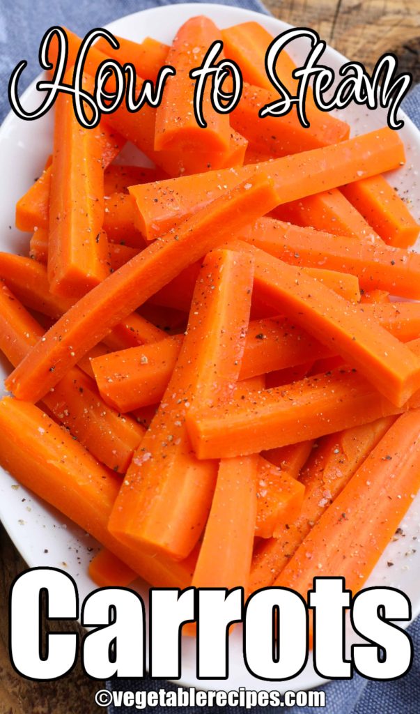 Steamed Carrots on plate