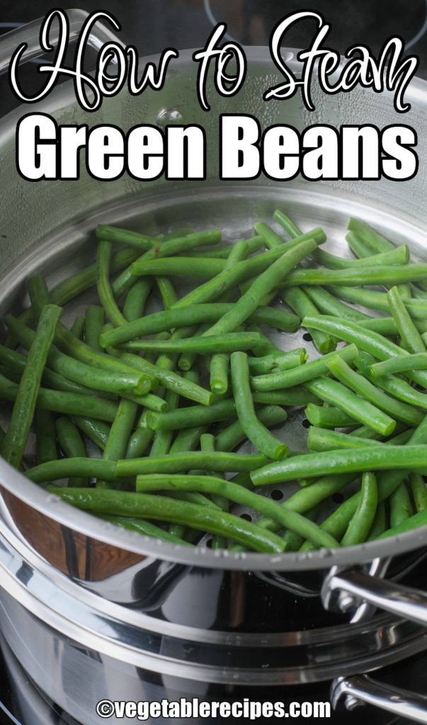 green beans in steamer