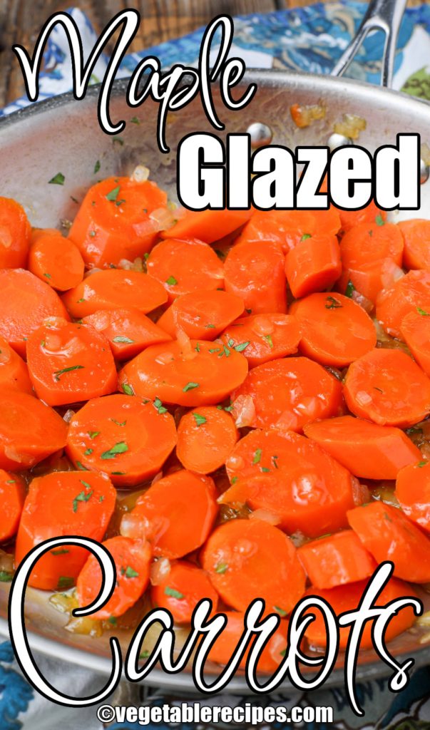 maple glazed carrots in skillet
