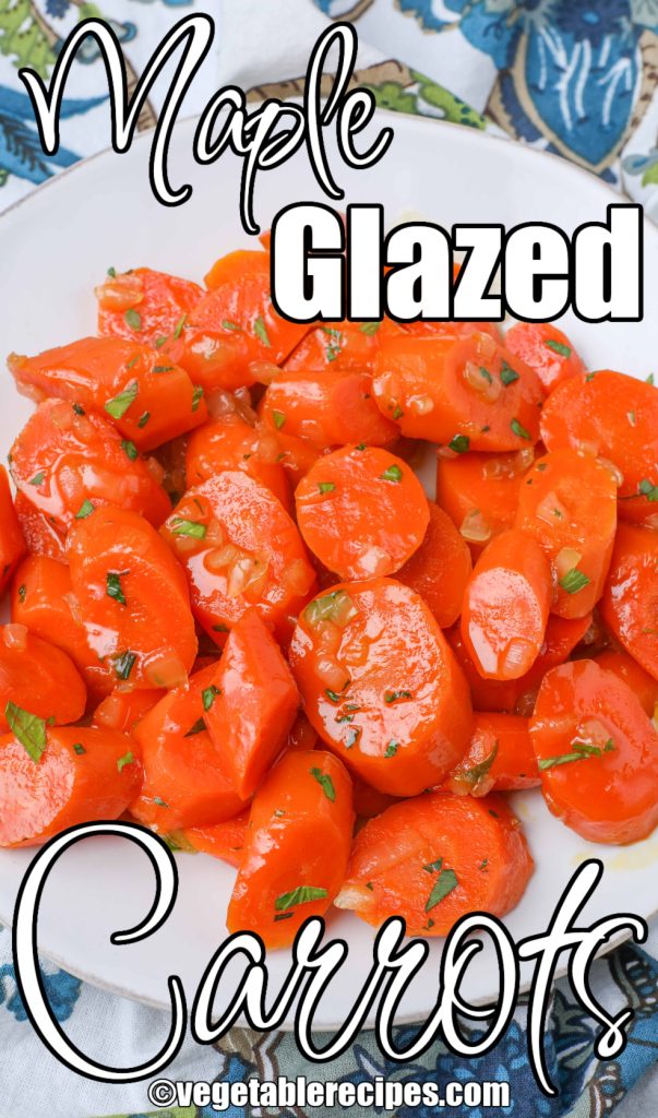 shiny glazed carrots on plate