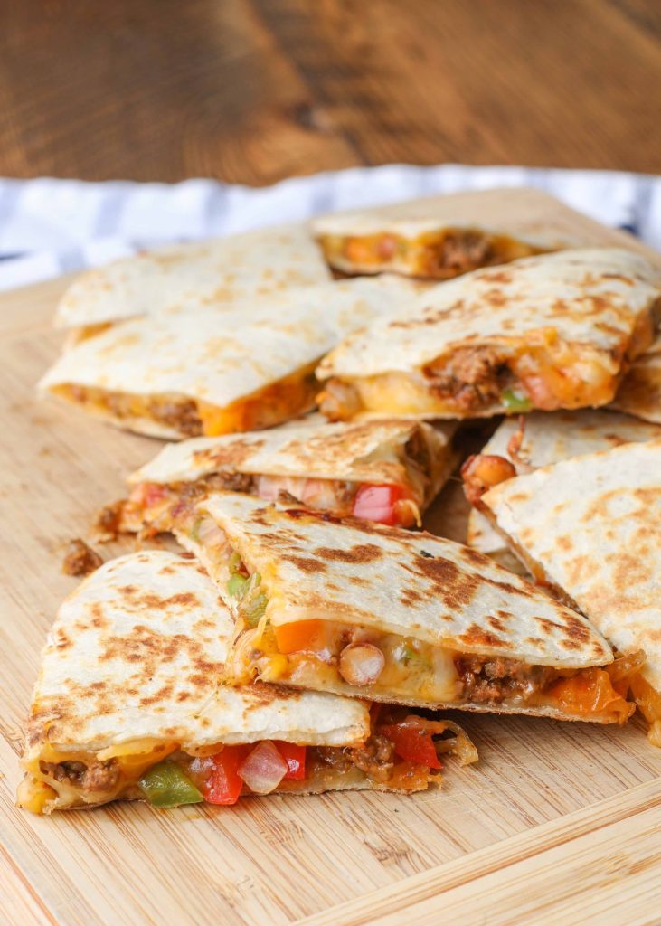 Taco Quesadillas with Bell Peppers
