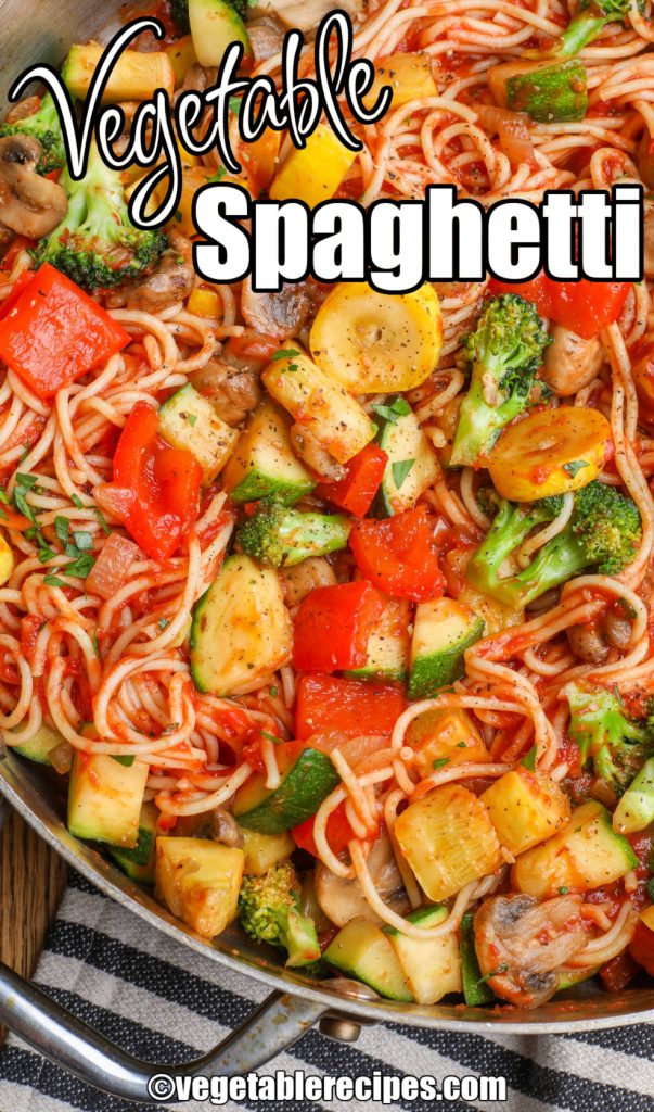 Pasta with sauce and vegetables