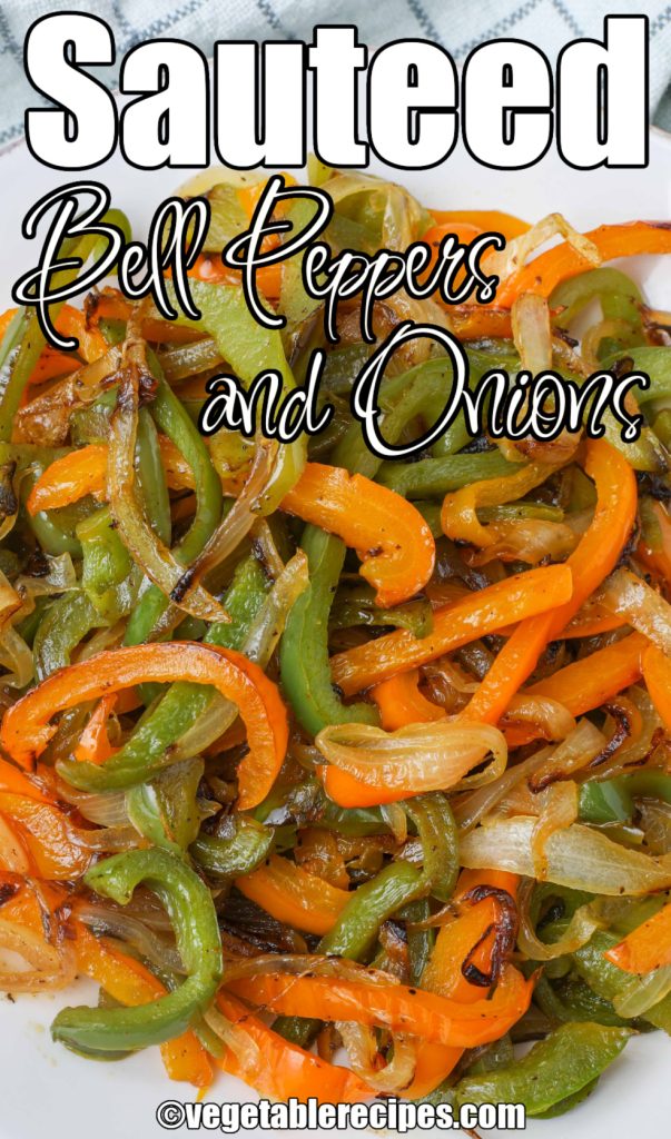 Sauteed Bell Peppers and Onions close up photo