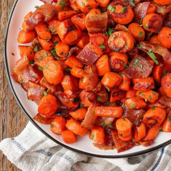 Caramelized Carrots with Bacon