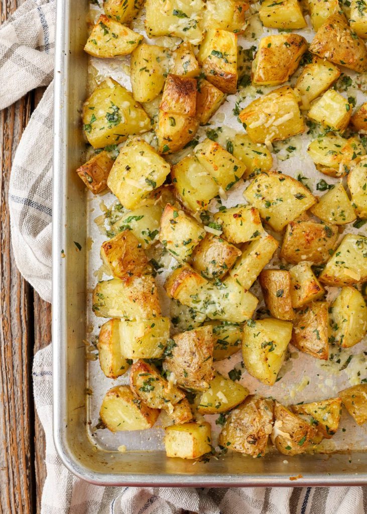 potatoes roasted on sheet pan 