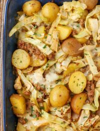 potatoes with cabbage and sausage