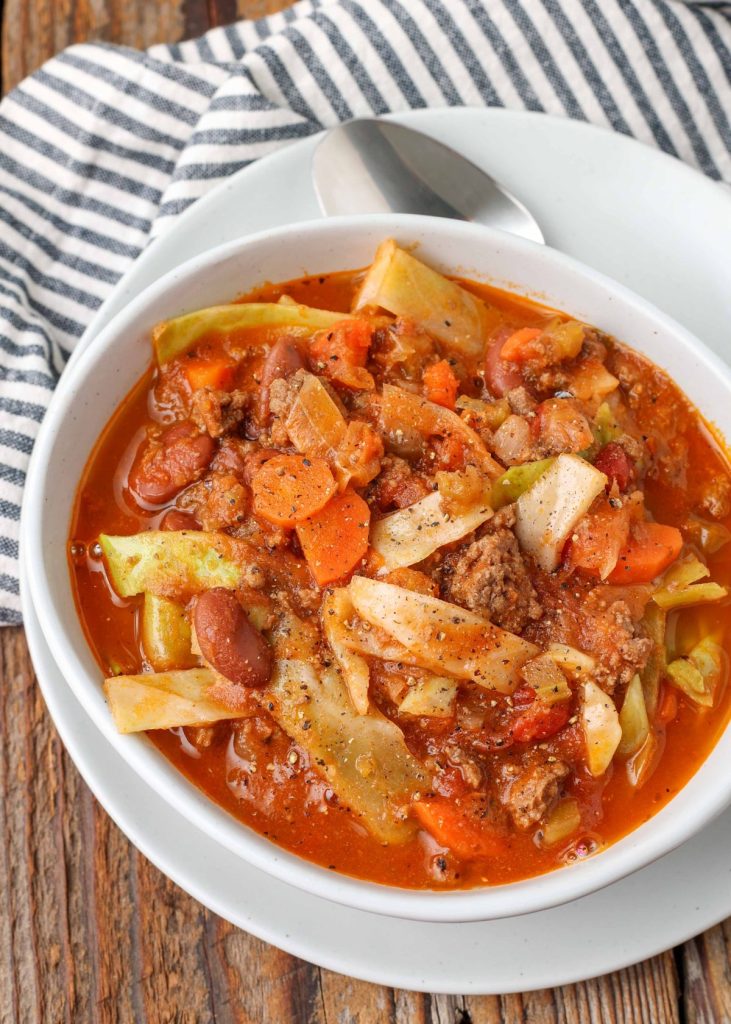 vegetable soup with ground beef