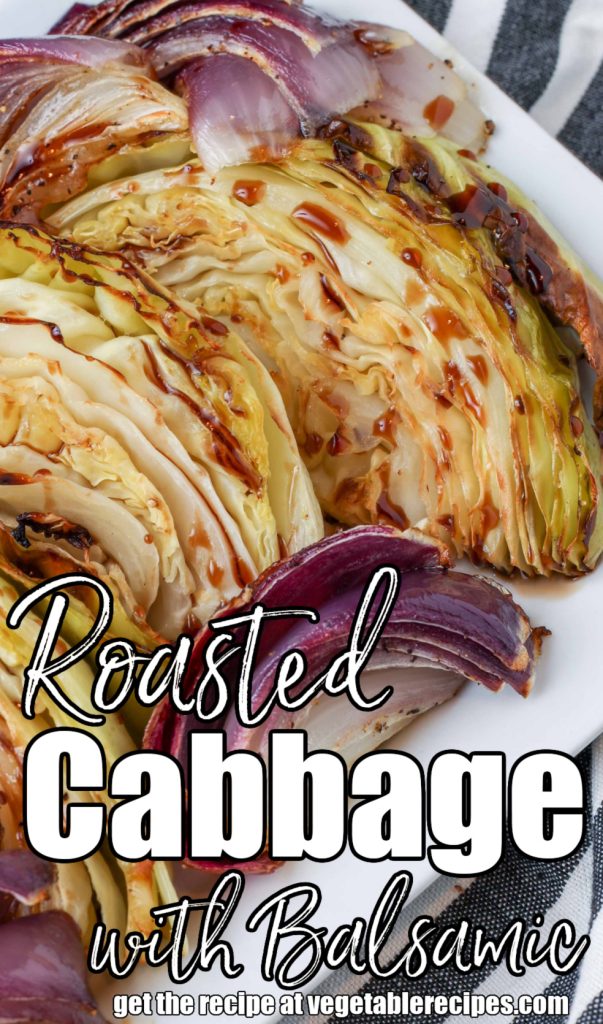 balsamic roasted cabbage with onions