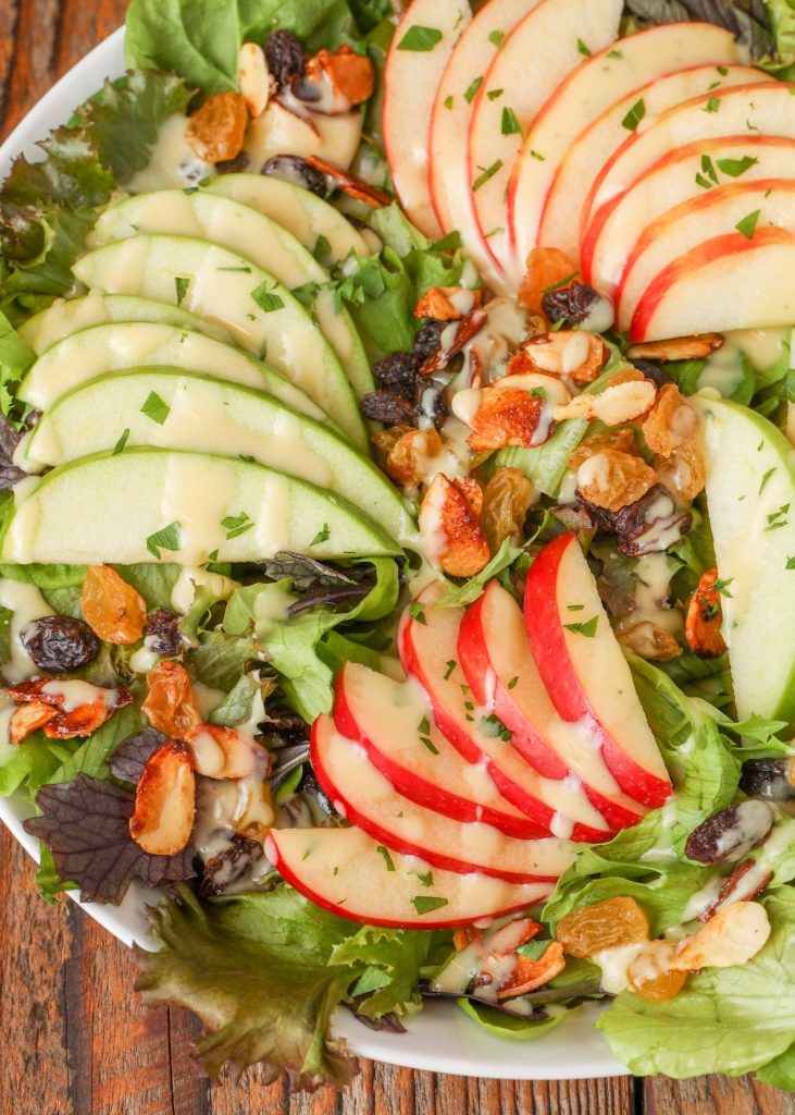 Spinach Spring Salad Mix and Apples