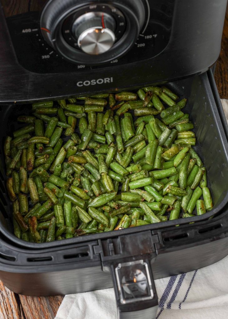 Air Fryer Frozen Green Beans in the air fryer