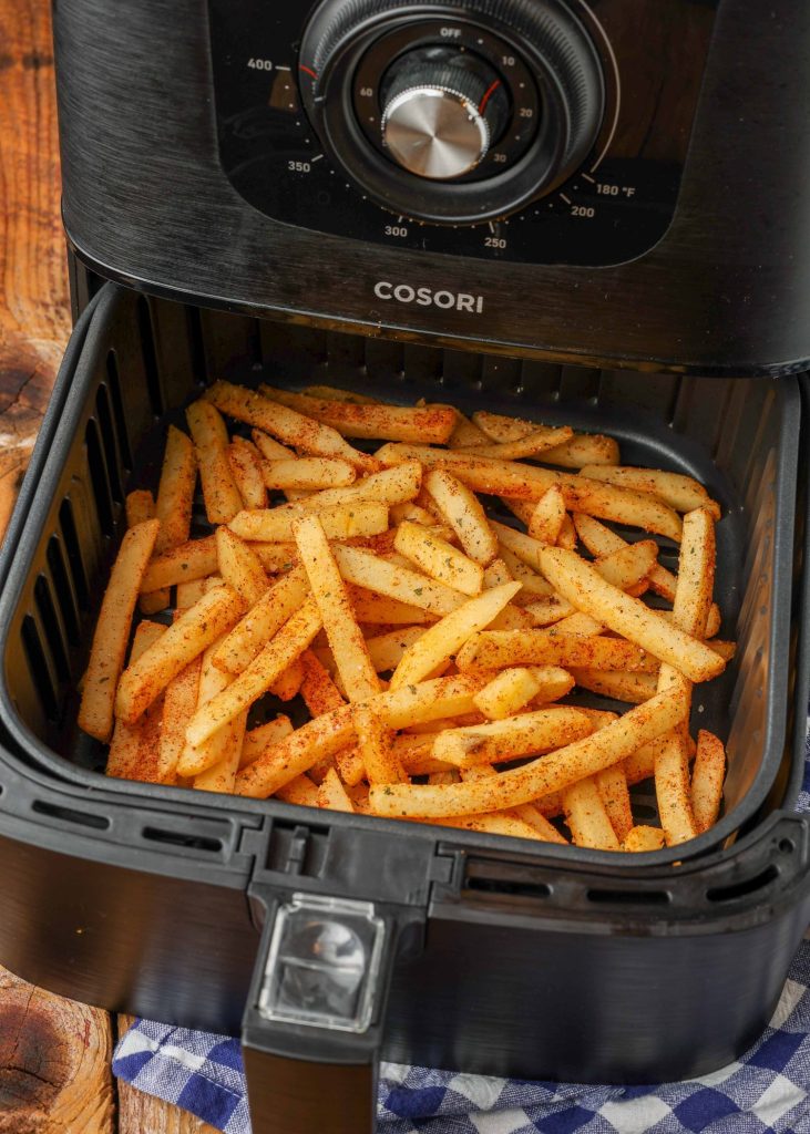 Frozen French Fries ready to cook in the air fryer