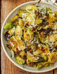 Brussels Sprouts Chips in white bowl