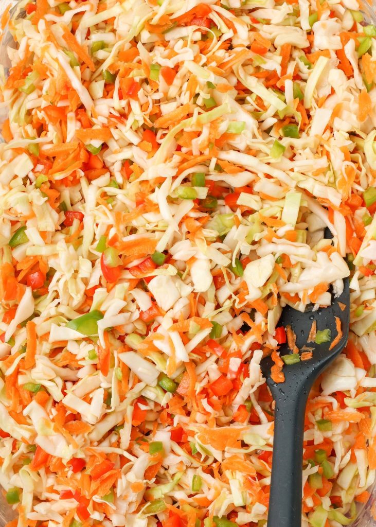 pepper slaw mixed together
