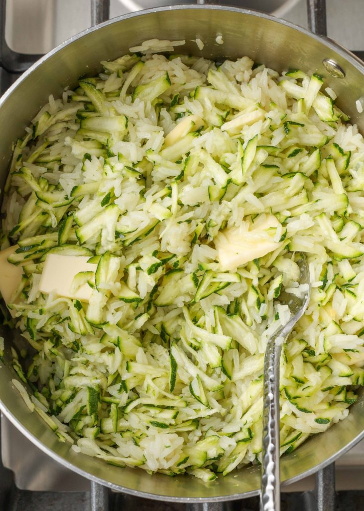 zucchini and butter with rice