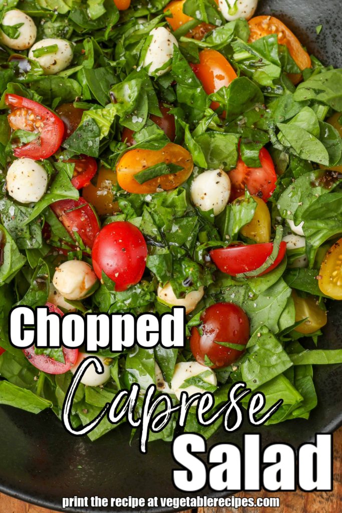 close up of caprese salad