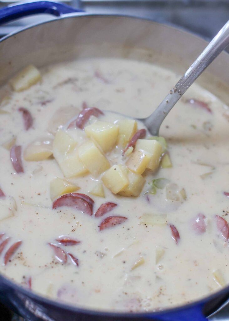 creamy potato soup with sausage