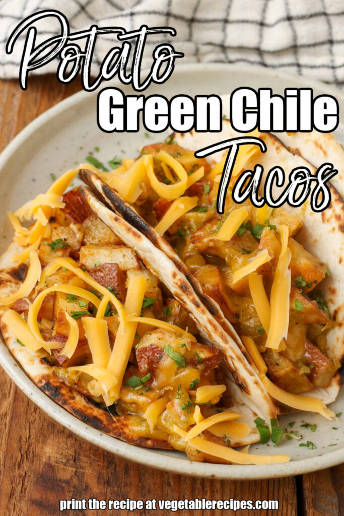 Cheesy tacos with potatoes, chili, and cilantro