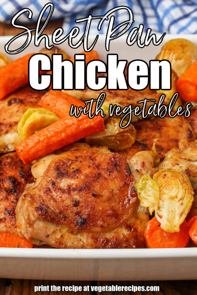 roast chicken in baking dish with carrots
